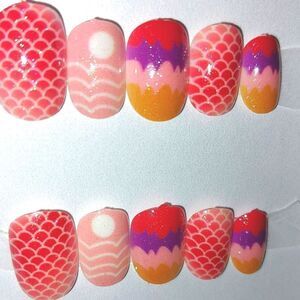 Kids custom 10pc  press on nails for girls and teens